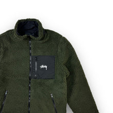 Load image into Gallery viewer, Stussy Sherpa Jacket Green