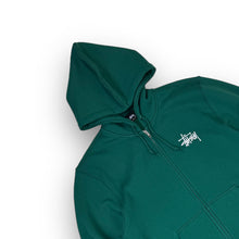 Load image into Gallery viewer, Stussy Zip Hoodie Green