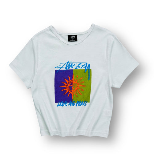 Stussy Love and Peace Crop Top