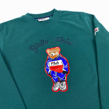 Load image into Gallery viewer, Fila Bear Sweatshirt Green 2XL