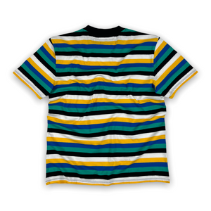 guess striped t shirt yellow