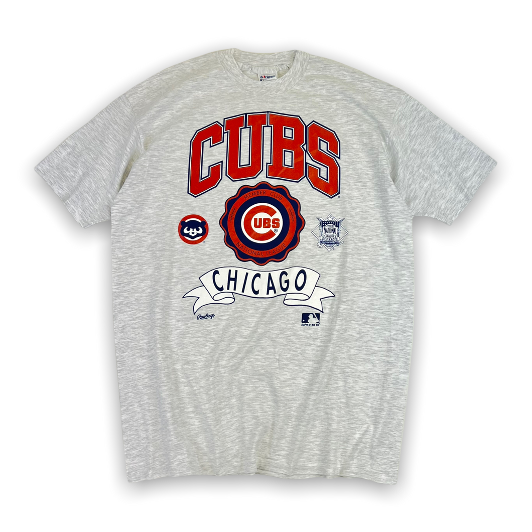 Vintage 1980s Distressed Chicago Cubs Graphic Single Stitch T-Shirt