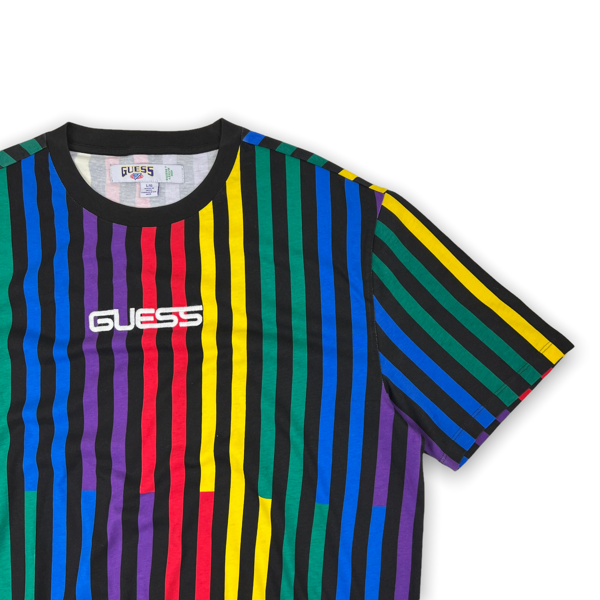 Guess Striped T shirt L The Preloved Hype Store