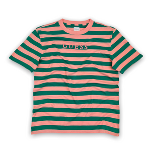 Green and pink striped guess shirt sales