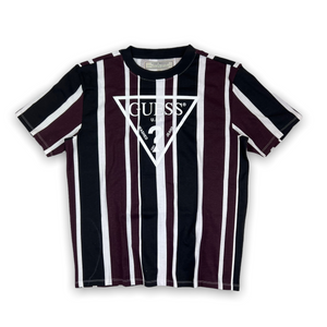 Guess maroon top striped shirt