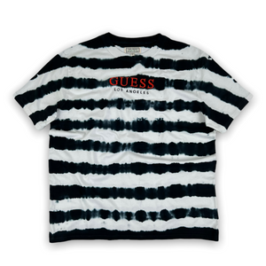 Black and white striped guess shirt hotsell