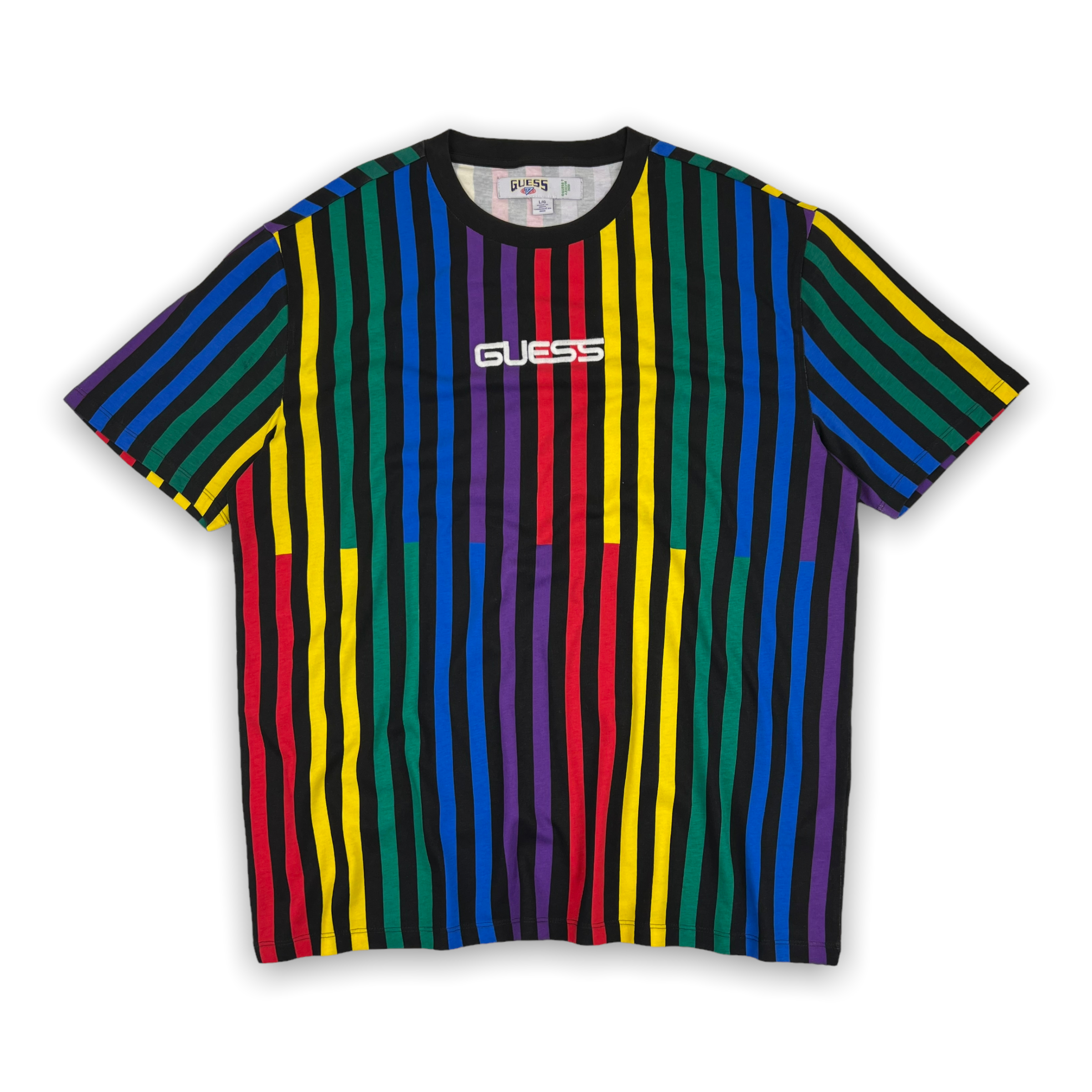 Guess Striped T shirt L The Preloved Hype Store