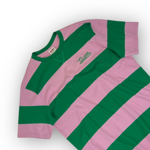 Green and pink striped guess outlet shirt